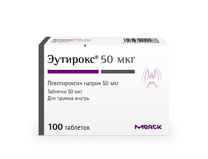 Эутирокс таблетки 50мкг №100