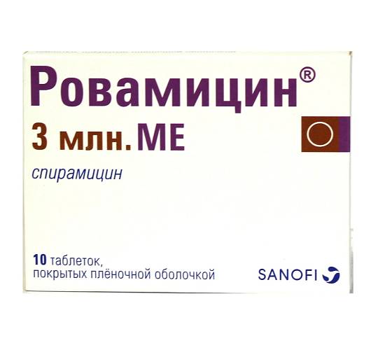 Ровамицин таблетки п/о 3млнМЕ №10