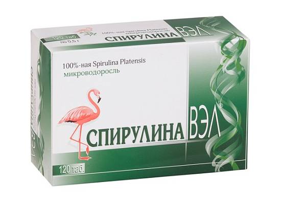 Спирулина ВЭЛ таблетки №120