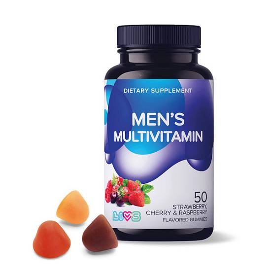 LIVS Комплекс мультивитаминов для мужчин пастилки жевательные №50 фрукты, ягоды
