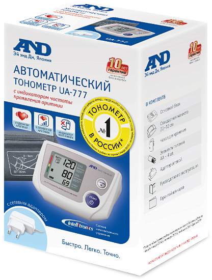 Тонометр AND UA-777 автоматический с адаптером